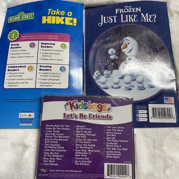 LOT of Children’s Books  Sesame Street and Frozen, And Music CD Kid’s Songs - Picture 2 of 8